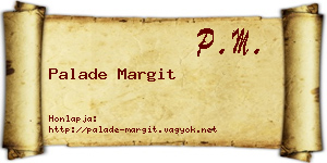 Palade Margit névjegykártya